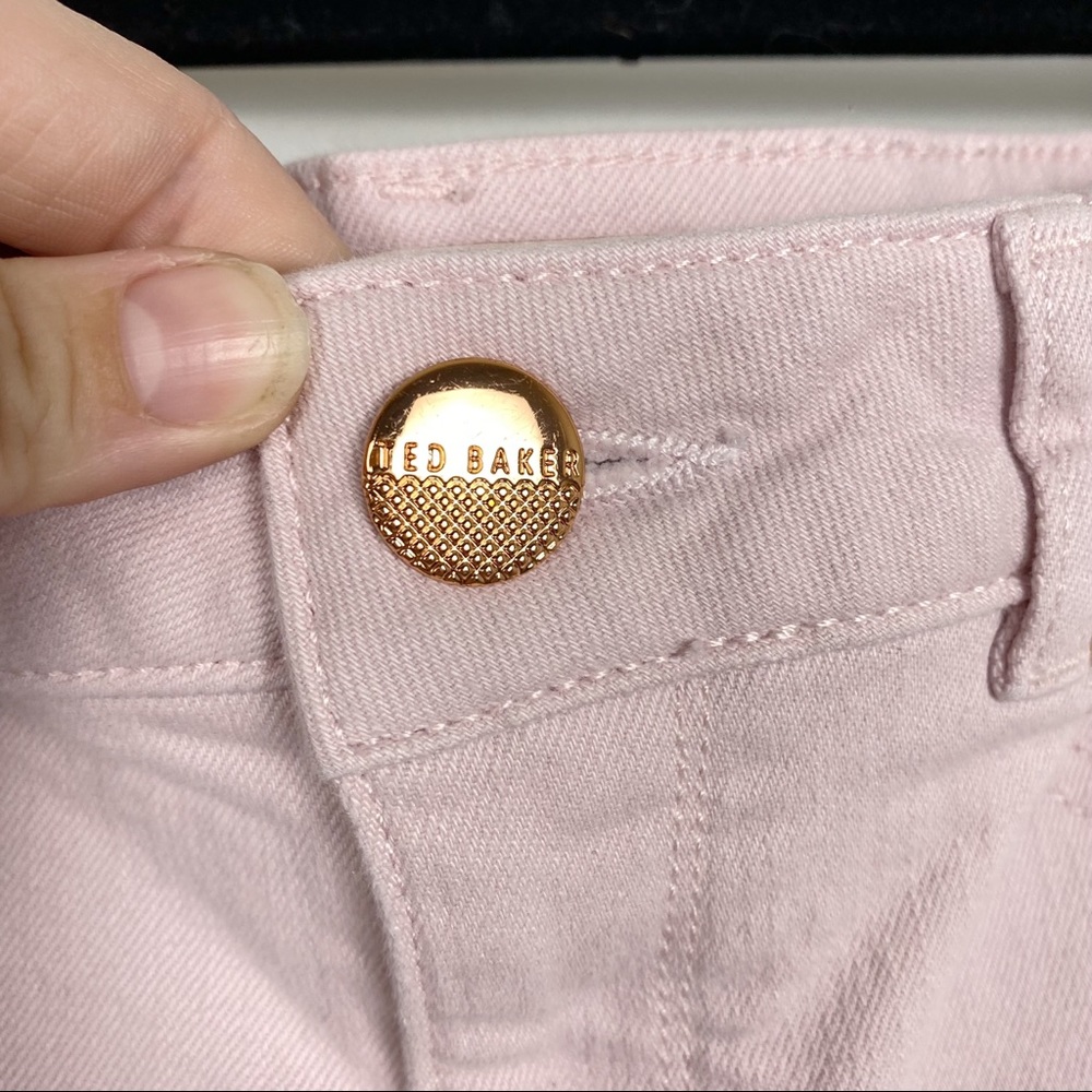 Ted Baker London Massiee Pastel Pink Eyelet Embroidered Skinny Jeans - Picture 9 of 16
